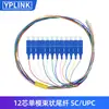 Cable de Fibra Óptica Patch Cord de Grado Telecomunicaciones de 0.9 mm LSZH Monomodo Mononúcleo Cable Cola de Cerdo SC LCFCSC Cable de Red de Fibra Óptica Desnuda de Una Sola Cabeza