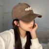 Gorra de béisbol de pana de invierno para mujer, estilo coreano, de moda, para todo tipo de ocasiones, con gran circunferencia de la cabeza, parte superior profunda, adelgazante facial, nueva gorra con visera 2023