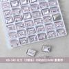 K9 unhas fundo afiado diamante rosa rosa amor torto coração diamante gordura quadrado octogonal strass unhas jóias 2 Pack