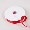Cinta roja brillante cinta de seda cinta de satén banderín rojo para coche regalo presente horneado flor embalaje boda