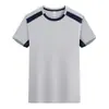 Camiseta de Algodón Amoniaco Seda Transpirable Absorbente de Sudor de Secado Rápido 200g Moderna Cuello Redondo Camisa Cultural Estampada con Logo Ropa de Trabajo de Verano para Hombre