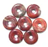 Colgante de hebilla de paz huaigu de 35 mm gema natural ágata de cristal multicolor accesorios de colgante para joyería DIY ropa