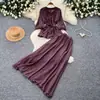 Conjunto Versátil de Duas Peças Plissado para o Dia a Dia, Estilo Levemente Maduro, para Mulheres, Outono 2026, Cintura com Amarração, Modelador, Elegante