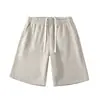 Shorts de Cinco Puntos Sueltos de Felpa de Doble Hilo y Doble Capa Pesada Casual Tendencia Versátil Color Sólido Shorts de Felpa