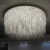 Lustre de Cristal Pós-Moderno de Luxo Leve Designer Criativo Villa Mansão Sala de Estar Vazio Duplex Escada Lustre Grande