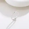 Design Casual Liso Círculo Padrão Osso de Cobra Anel de Junta Fechada Design de Nicho Feminino Anel para Dedo Indicador Anel de Alta Qualidade Atacado