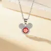 2 quilates imitação moissanite colar feminino banhado pt950 platina clavícula cadeia oito corações oito flechas zircão pingente de jóias