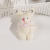 Conejo de peluche de tela con forma de estrella de cinco puntas y lazo de otoño e invierno con colgante, accesorios de joyería DIY al por mayor