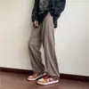 Calça Reta Casual de Marca da Moda Masculina Outono e Inverno Harajuku Estilo Port Cor Sólida Esportiva Tendência ins Calça Longa com Sensação de Queda