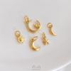 Arena que retiene el color oro sol luna estrellas colgante pequeño estrellas luna luna luna luna luna luna luna luna luna luna luna conejo colgante accesorios para pulsera diy colgante