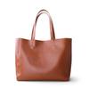 Bolsa Feminina de Couro Genuíno Modelo 2026, Bolsa de Ombro Simples, Bolsa Grande para o Dia a Dia, Bolsa Tote de Couro Bovino de Camada Superior Curtido Vegetal, Atacado