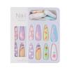 Uñas Postizas Estilo Ins Transfronterizo Deseo Puro Mate Esmerilado Impreso en 3D Uñas Postizas Largas para Manicura