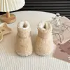 Botas de Algodón Peluche para Niños Bebé 2026 Otoño/Invierno Nuevo Estilo Niñas Suela Suave Botines Cortos con Felpa Botas Cálidas de Peluche para Niñas