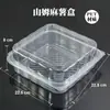 Caixa Plástica Transparente Descartável Sam's Mochi Peça Única Embalagem Quadrada para Bolo Suíço para Shopping e Supermercado Transparente para Panificação