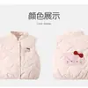 Colete super fofo para bebê, top acolchoado quente de outono e inverno para meninas, agasalho infantil estiloso, colete para meninas