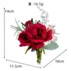 Suprimentos para Casamento Estilo Europeu, Conjunto de Flores de Pulso e Lapela com Tema Floresta, Flores de Pulso para Grupo de Madrinhas, Lapelas para Noivo e Padrinhos