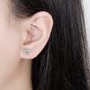 Aretes de tuerca de trébol de cinco hojas para mujer, elegantes, regalo de boda, sencillos, de moda, al por mayor de fábrica, lujo ligero