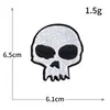 Insignia de Calavera de Tendencia Europea y Americana Transfronteriza Parche Adhesivo de Tela Bordado por Computadora para Ropa con Agujeros