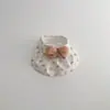 Chapéu de Bebê Coreano Qiunan 2026 Verão Novo Estilo Ins Chapéu com Viseira e Laço Chapéu de Sol para Bebê Chapéu de Sol
