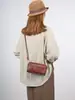 Bolsa Quadrada Pequena para Mulheres em Couro Bovino de Couro Vegetal com Textura de Couro Genuíno Estilo Retro Nova Bolsa Transversal de Ombro Único para Mulheres