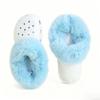 Zuecos de Algodón, Pantuflas de Algodón para Mujer, Zapatos de Mujer para Otoño e Invierno, Zapatos Peludos, Pantuflas de Algodón Desmontables, Zuecos con Forro de Felpa Casa de Nieve
