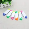 Suministro resaltador de dos colores Resaltador de diamante compatible con logo impreso bolígrafo de pintura para estudiantes etiqueta bolígrafo de papelería