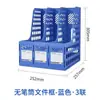 Caixa de Armazenamento de Mesa Vertical Porta Arquivos de Plástico Combinação Porta Arquivos Divisórias Apoios de Livros Quatro Seções Suprimentos Lote