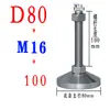 Patas ajustables engrosadas, base de acero al carbono de alta resistencia, patas de soporte mecánico de tornillo cromado, patas fijas de metal