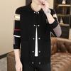 Outono Novo Suéter Tricotado Cardigan Masculino Jaqueta Lapela Moda Jaqueta Bonita Tops Casuais Atacado