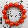 Pulsera Tesoro de Sedimento de Sangre con Perlas Rojas, Resina, Hilo Dorado, Sauce Rojo, Juguete Cultural Rojo Chino, Pulsera Unisex, Árbol de Sangre de Dragón, Popular en Transmisiones en Vivo
