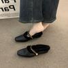 Pantuflas Peludas de Tacón Grueso para Mujer, Estilo Francés Suave para la Noche, Zapatillas Cerradas a Media Pierna, Nuevas Pantuflas de Algodón con Estampado de Leopardo para Otoño e Invierno 2026