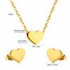 Conjunto de Colar e Brincos de Amor Europeu e Americano Transfronteiriço Moda Celebridade da Internet Doce Colar Corte Conjunto de Joias de Aço Inoxidável para Mulheres