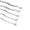 Colar de pérolas quadrado titânio aço quadrado corrente de correspondência cadeia de aço inoxidável corrente de milho acessórios DIY masculino Europa e Estados Unidos