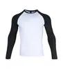 Camiseta de compresión de manga larga para correr al aire libre, camiseta atlética elástica, alta elasticidad, secado rápido, absorción de sudor, tejido 3D amigable con la piel