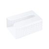 Caja de papel higiénico de cocina, de plástico, sin perforaciones, para colgar en la pared, cuadrada, gris y blanca, moderna y sencilla.