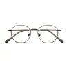 Danyang Gafas Montura Pequeña Fábrica de Monturas para Gafas Tienda Metal Ultra-ligera Montura para Gafas de Miopía Pegamento Dorado Gafas para Cara Pequeña Mujer G9001