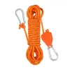 Tensor de cuerda para polea de carpa toldo exterior, ajustador de hebilla de polea de cuerda a prueba de viento engrosada, juego de cordón de tracción de cuerda reflectante