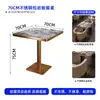 Conjunto de Mesa e Cadeiras de Restaurante Ocidental Personalizado de Alta Qualidade, Mesa de Jantar Simples de Ardósia para Restaurante, Cadeira de Jantar com Encosto para Restaurante de Hotel