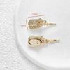 Cobre chapado en oro de 18k color oro verdadero retenedor de color circonita trébol de cuatro hojas amor palo hebilla de conexión hebilla accesorios para collar pulsera diy