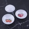 Plato de Plástico Melamina Calcomanía Blanca Plato Pequeño 3.5 pulgadas Platos Pequeños Platos para Vinagre Platos Pequeños