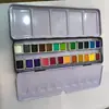 Acuarela Sólida de 24 Colores, Pigmento de Acuarela Fabricante de Ningbo Acuarela Sólida de 24 Colores en Caja de Hierro al por Mayor