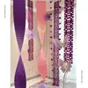 Decoración de Ambiente para Habitación de Boda Morada, Nueva Decoración de Cortinas para Sala de Estar y Dormitorio de Casa de Boda con Palabras Felices, Guirnalda Larga de Mariposas para Boda