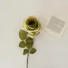 Flores Artificiales de Rosa con Borde de Goma Vintage, Flores Decorativas de Alta Calidad para Sala de Estar y Mesa de Comedor, Adornos para Mueble de TV, Accesorios para Fotos