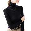 Camiseta Base Ajustada para Mujer 2025 Nueva Ropa Europea para Mujer Sexy Estilo Malla Camisa Pequeña Elástica Interior Ajustado Top