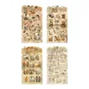 Pegatinas planas ZABC transfronterizas, Serie Cronología de Pintura al Óleo, Pegatinas de Material DIY Temáticas de Pintura al Óleo Clásica Vintage, Incluye 6 piezas