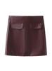 Explosiones nuevas de AliExpress transfronterizo al por mayor para mujer estilo europeo y americano ZRA en stock falda exterior de traje de cuero