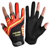 Guantes de Pesca con Señuelo para Hombres y Mujeres, Deportes al Aire Libre, Ciclismo, Antideslizantes, Pesca en el Mar, Estampados, Tres Dedos al Descubierto, Fábrica Mayorista Transfronteriza
