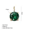 Nuevo Colgante Geométrico Redondo de Circonia Incrustada con Doce Piedras de Nacimiento Coloridas 5*5mm Exquisito Accesorio DIY Joyería