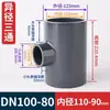 Tee reductor de grado químico UPVC para tubería de suministro de agua, tee plana reductora, resistente a ácidos y álcalis fuertes, accesorios de tubería química de grado industrial
