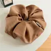 Goma para el pelo de satén texturizado, color liso, estilo coreano, tamaño grande, accesorio versátil para coleta, liga para el pelo